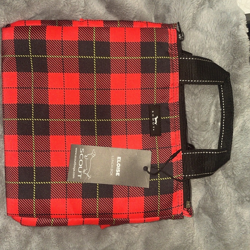 NWT Scout "Eloise" lunch box / bag. Tartan print